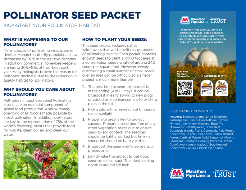 MPL's "Planting a Pollinator Habitat" guide for the midwest and southern regions